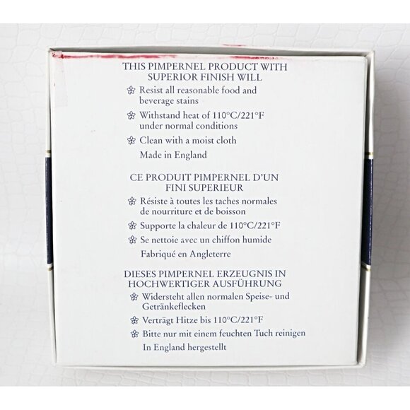 6 Vintage Pimpernel Poinsettia Christmas Coasters w/ box Barware Cork Backing - Picture 4 of 5